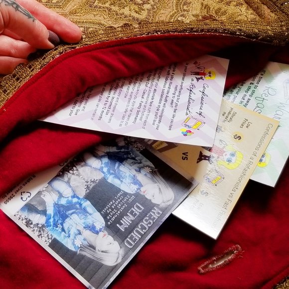 Refashioned Vintage Needlepoint Clutch - Picture 3 of 4